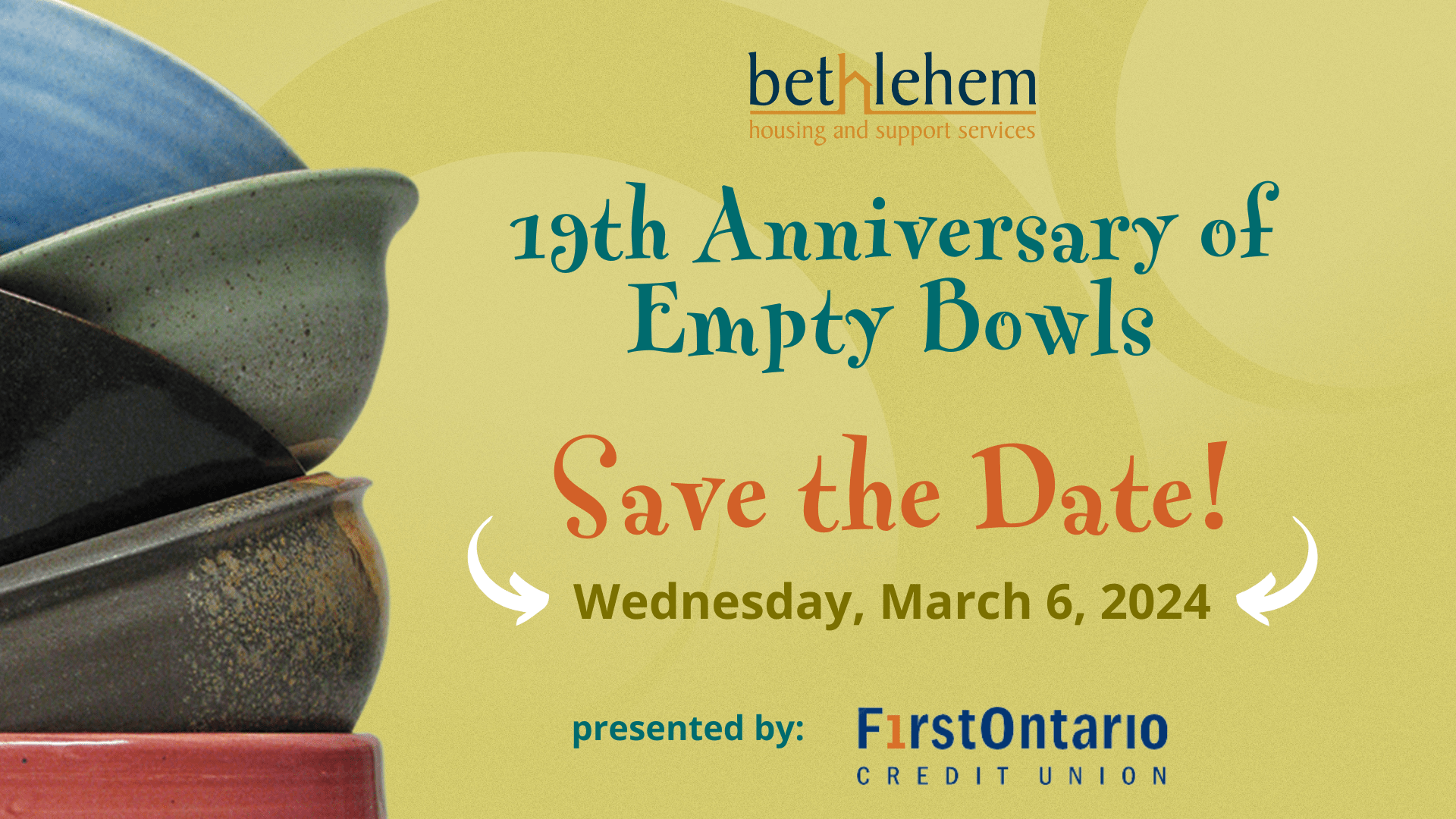 Empty Bowls 2024 - Save the Date!